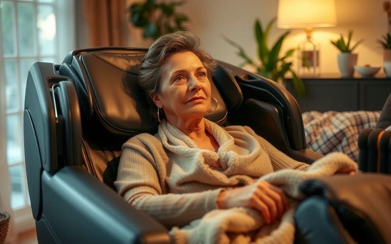 Seniori hierontatuolissa